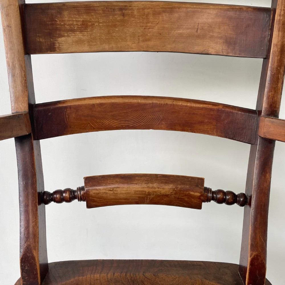 19th C. Elm Farmhouse Armchair View VI