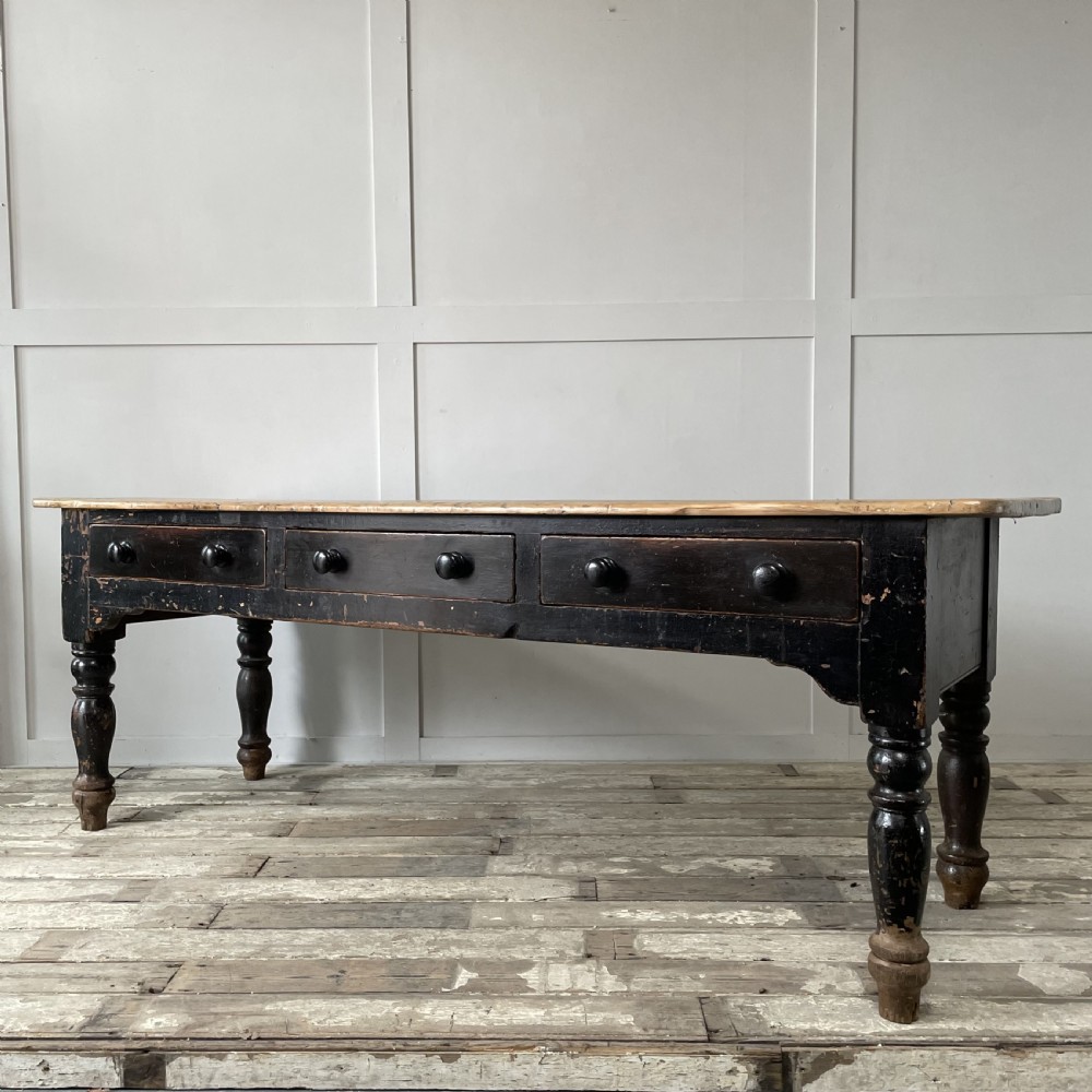 19th C. Pine Kitchen Prep Table