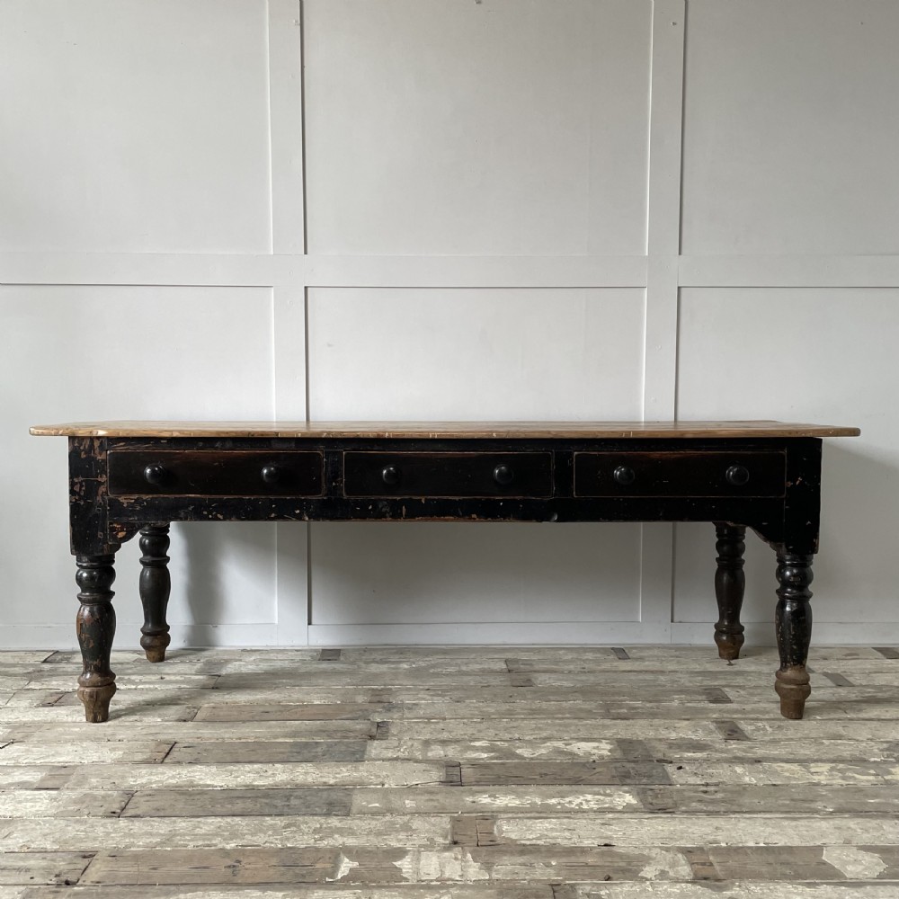 19th C. Pine Kitchen Prep Table View II