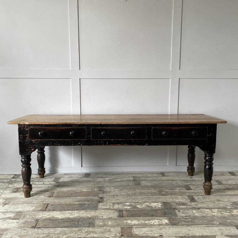 19th C. Pine Kitchen Prep Table View III