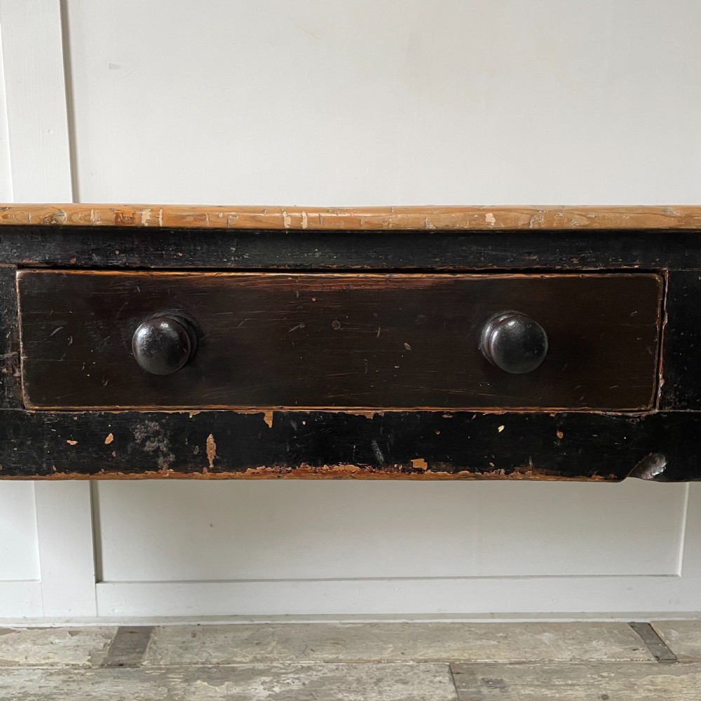 19th C. Pine Kitchen Prep Table View VI