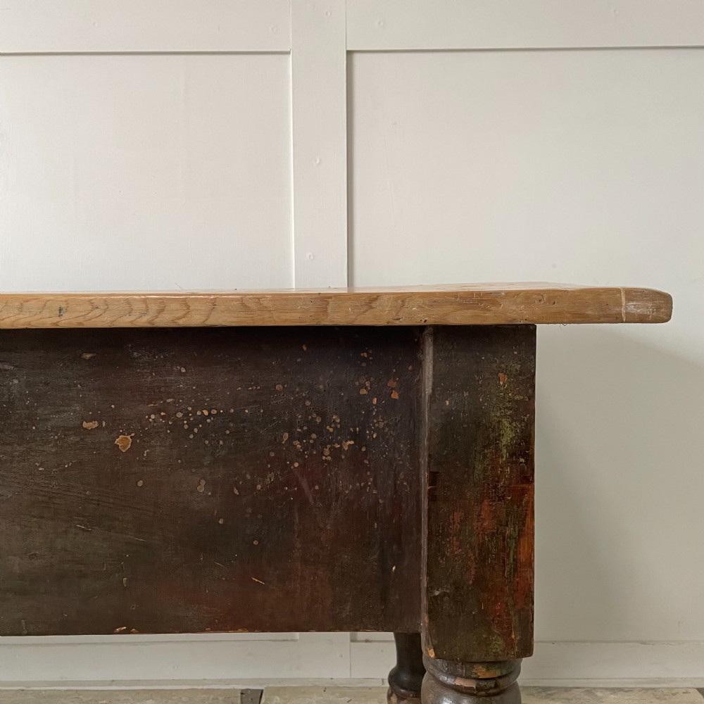 19th C. Pine Kitchen Prep Table View XII