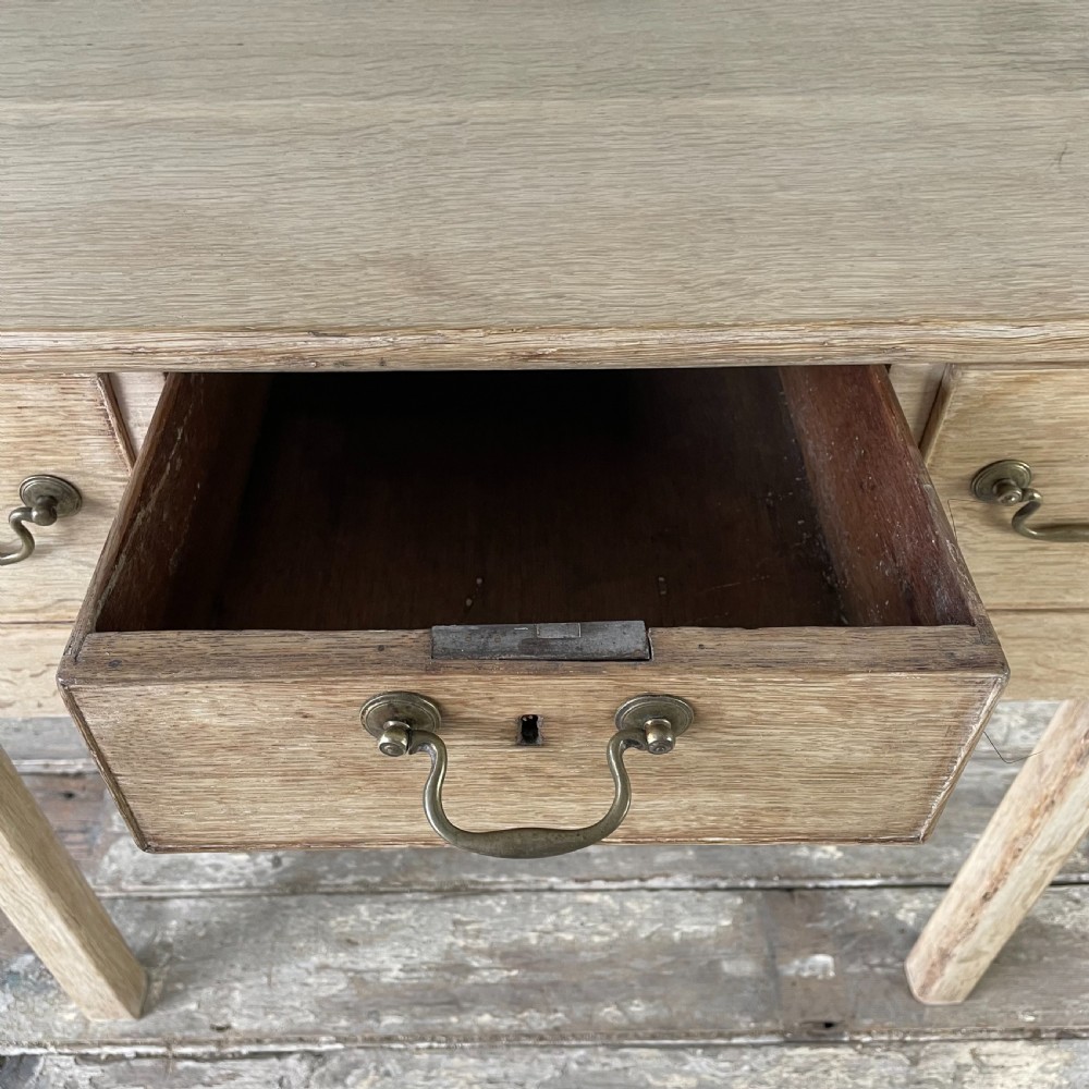 Victorian Bleached Oak Lowboy View VI