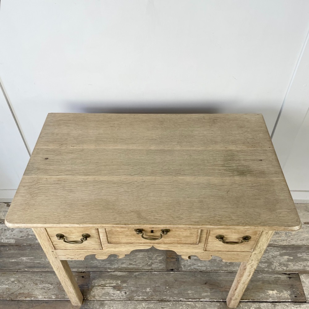 Victorian Bleached Oak Lowboy View XIV