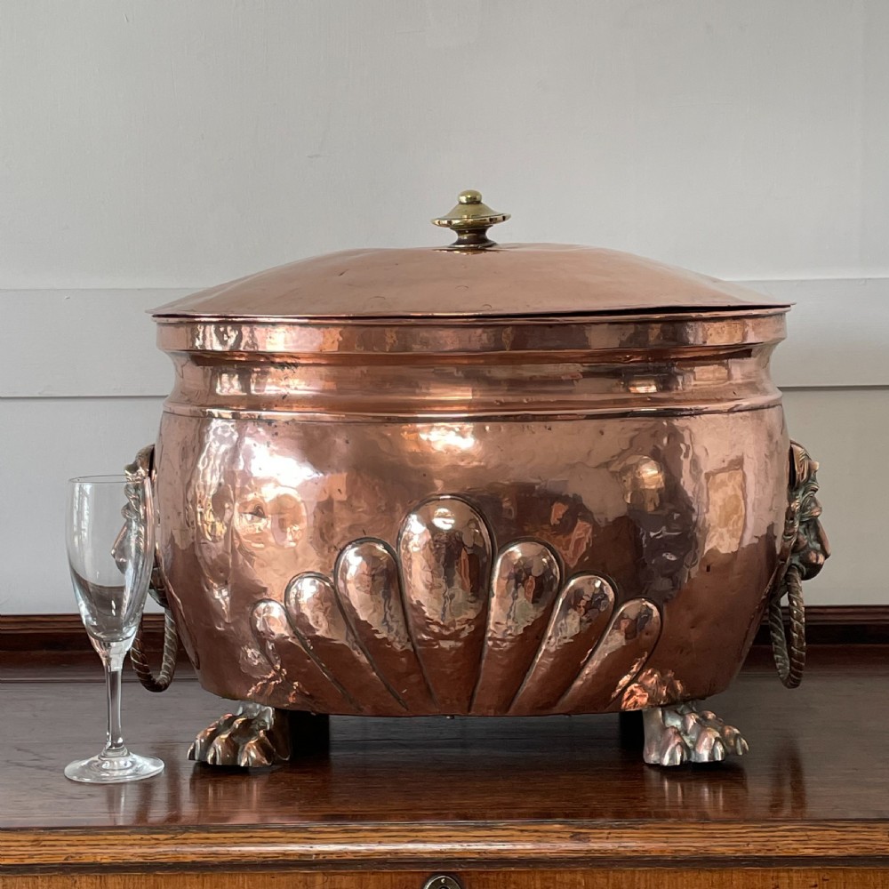Large Victorian Copper Coal Bin