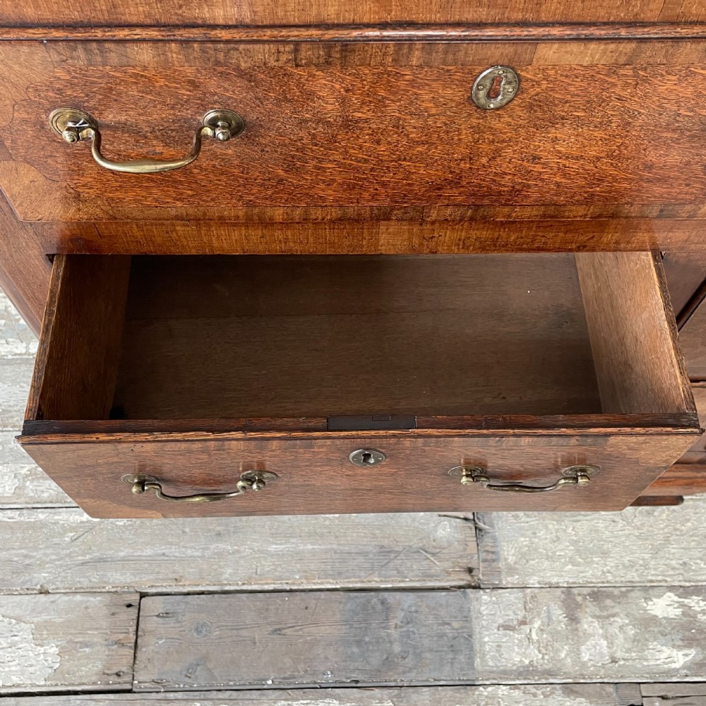 C.1820 Oak & Mahogany Mule Chest of Drawers View XII