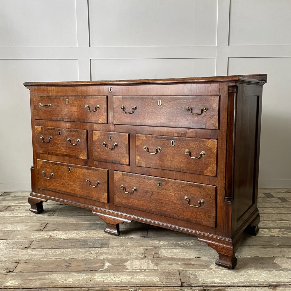 C.1820 Oak & Mahogany Mule Chest of Drawers View XIX
