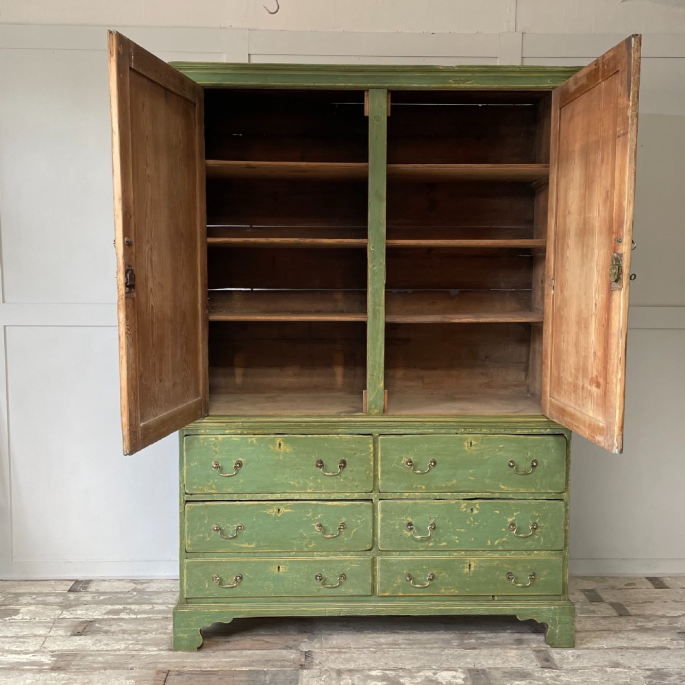 Georgian Painted Pine Housekeepers Cupboard View III