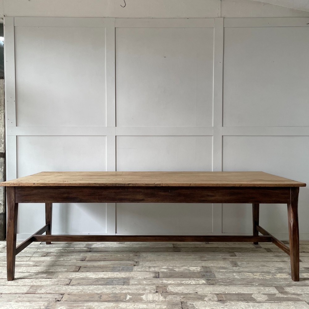 Victorian Pine Scrub Top Kitchen Table 8ft