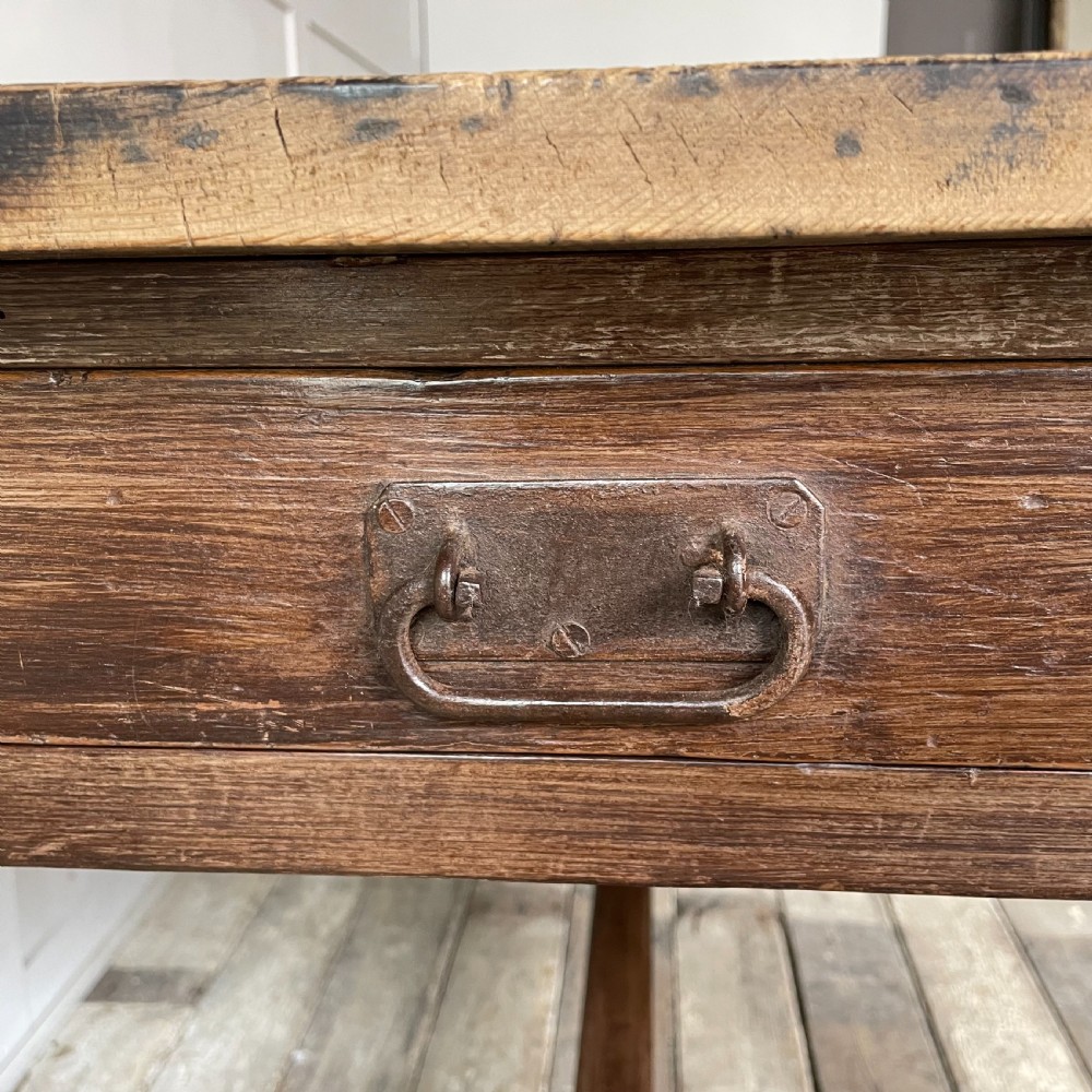 Victorian Pine Scrub Top Kitchen Table 8ft View V