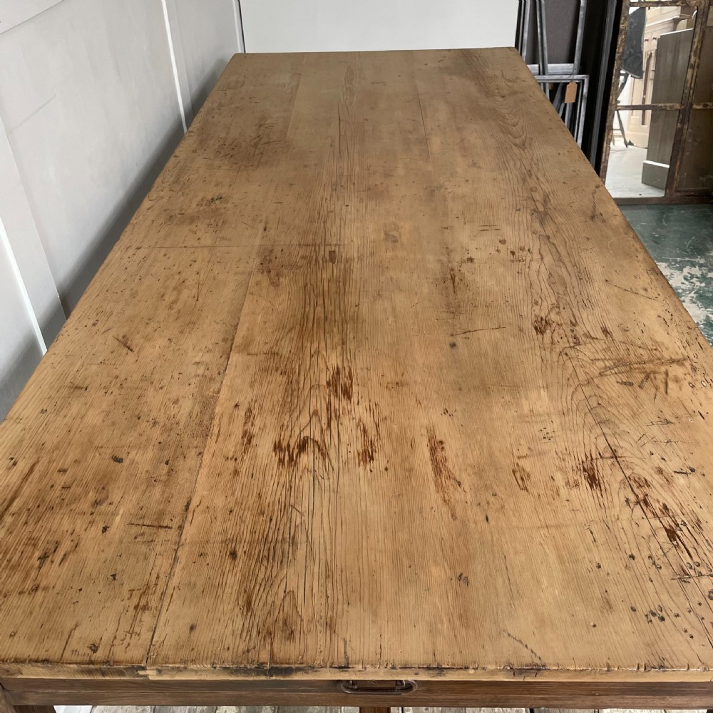Victorian Pine Scrub Top Kitchen Table 8ft View VIII