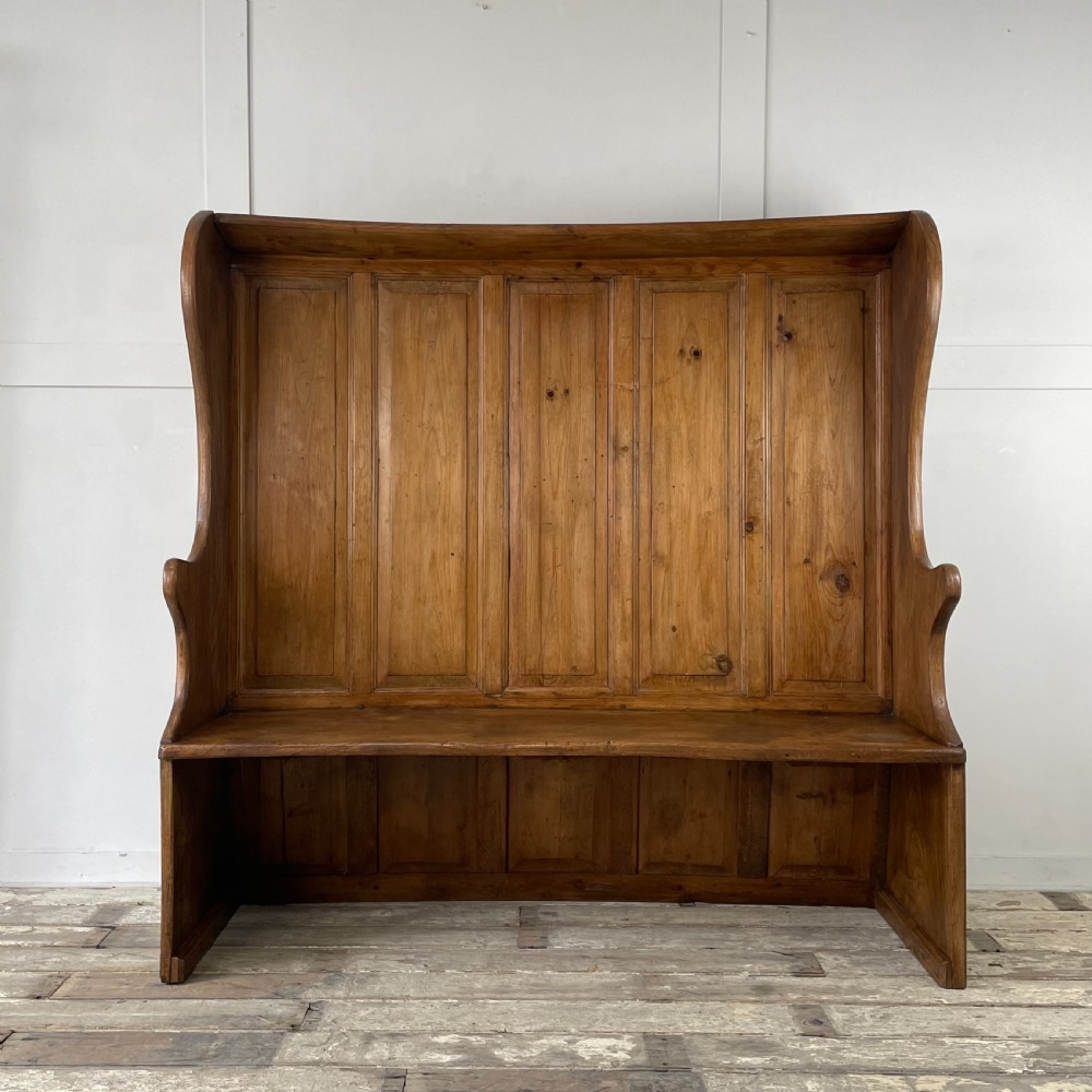 18th C. Pine & Elm Settle View II