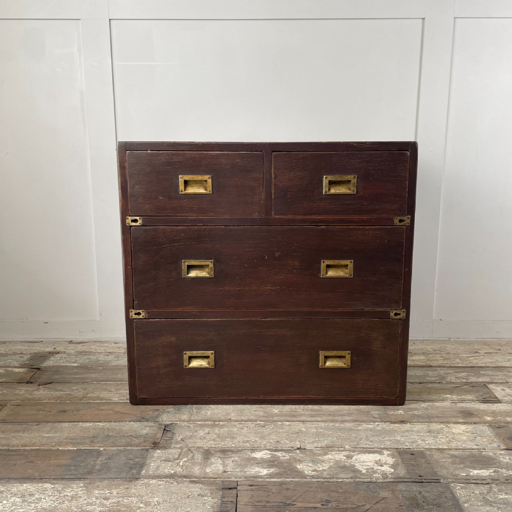 Early 19th C. Campaign Chest of Drawers