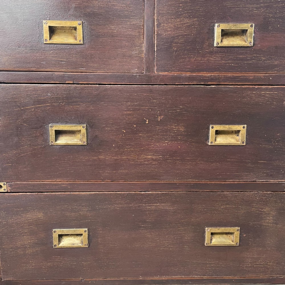 Early 19th C. Campaign Chest of Drawers View II