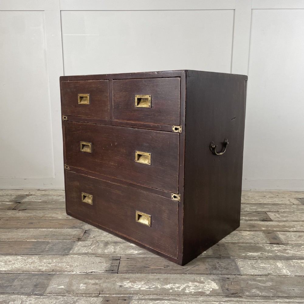 Early 19th C. Campaign Chest of Drawers View VI