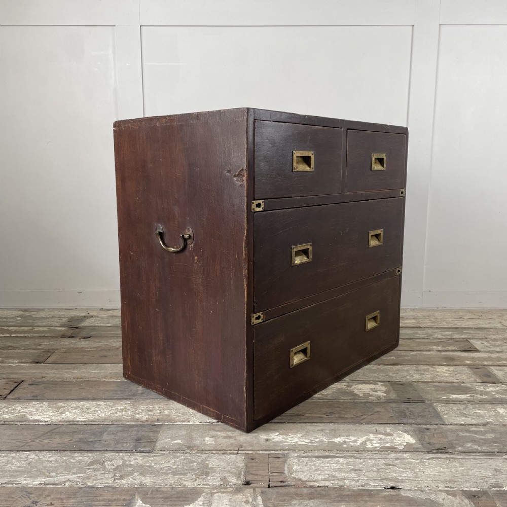 Early 19th C. Campaign Chest of Drawers View XI
