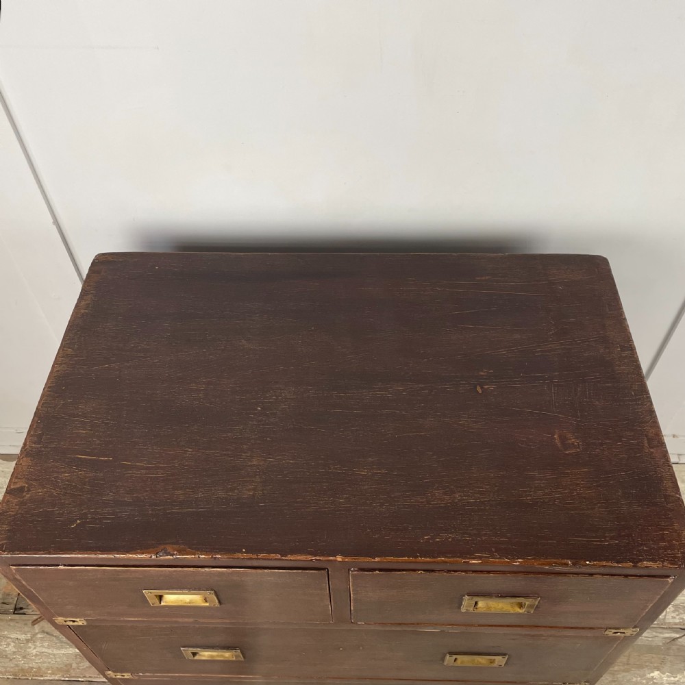 Early 19th C. Campaign Chest of Drawers View XII