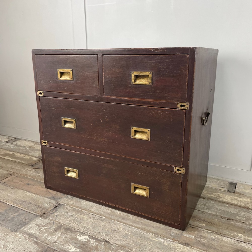 Early 19th C. Campaign Chest of Drawers View XIII