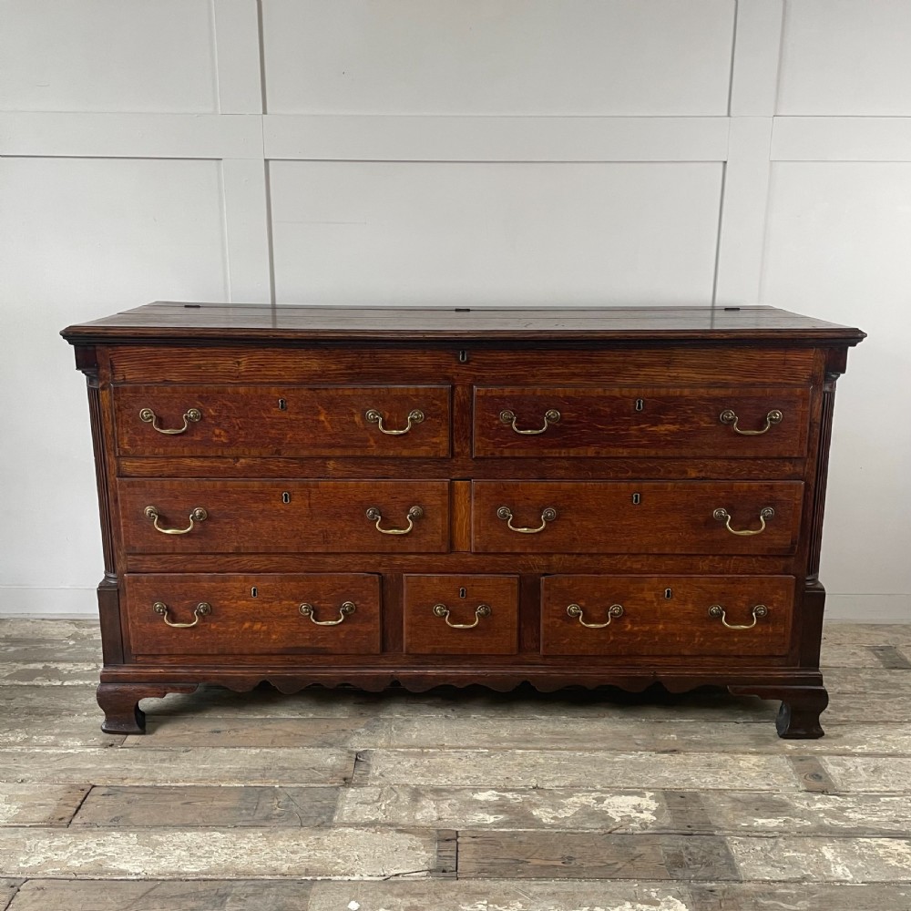Early 19th C. Oak & Mahogany Mule Chest View II