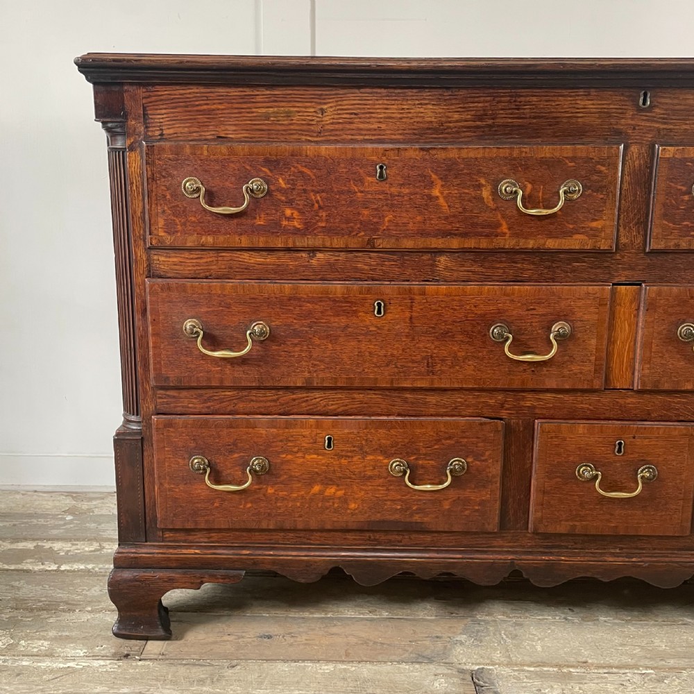 Early 19th C. Oak & Mahogany Mule Chest View IV
