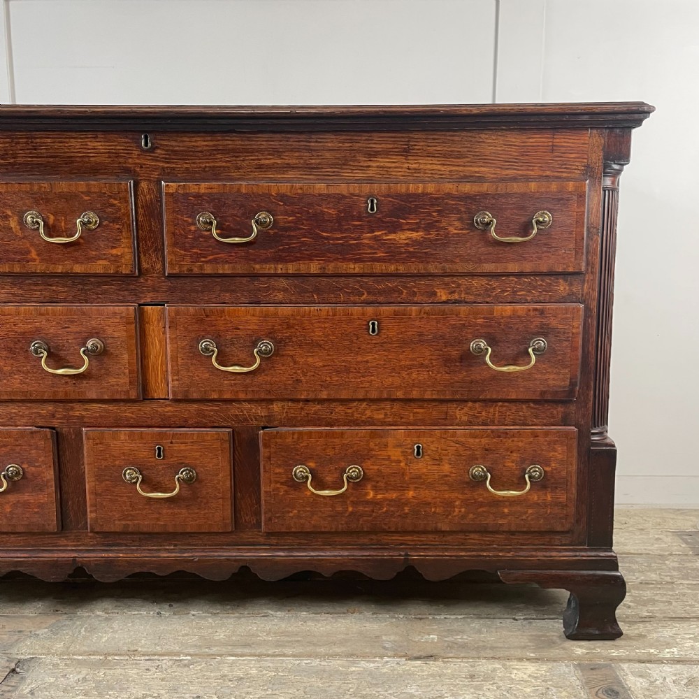 Early 19th C. Oak & Mahogany Mule Chest View V