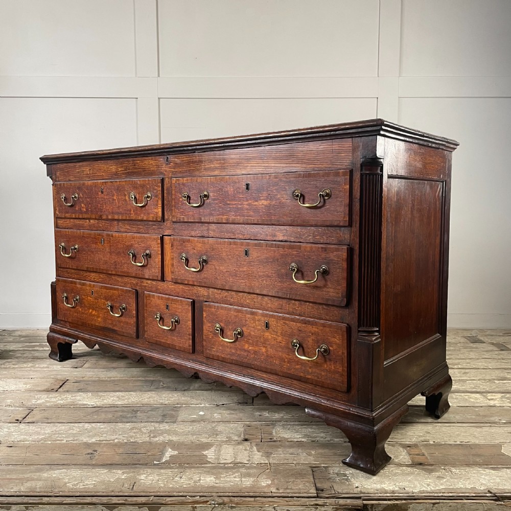 Early 19th C. Oak & Mahogany Mule Chest View X