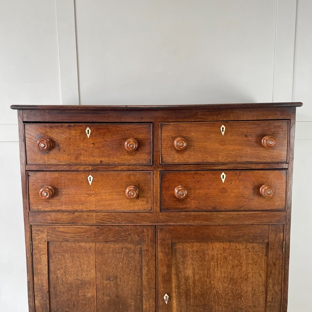 Early 19th C. Welsh Oak Food Cupboard View II