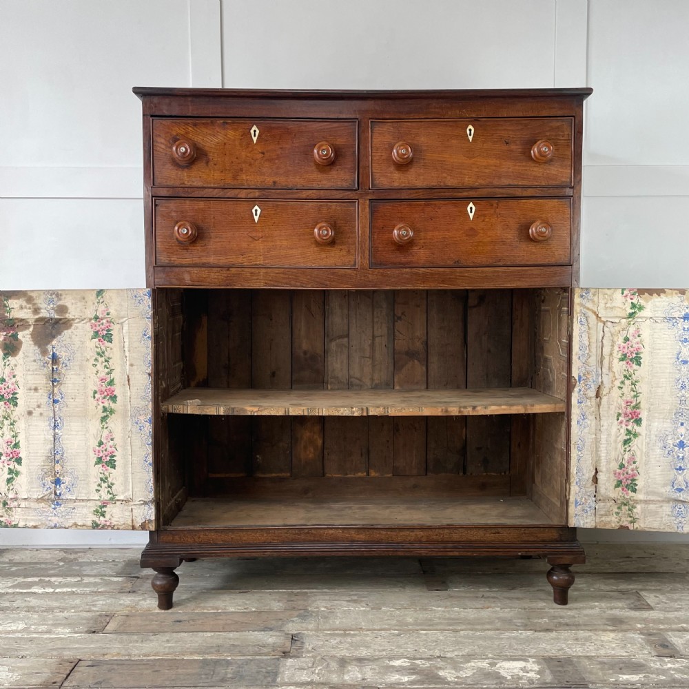 Early 19th C. Welsh Oak Food Cupboard View IV