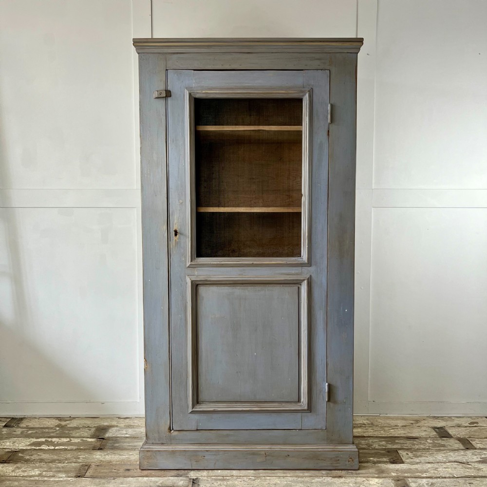 Early 20th C. French Pine Larder Cupboard