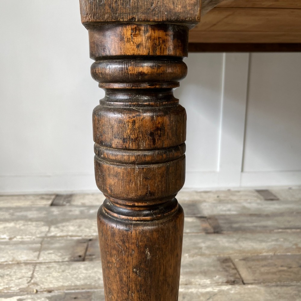 Large 19th C. Pine Farmhouse Table View V