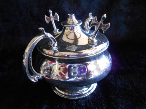 unusual antique william comyns solid silver table lighter 1910 - CATEGORY: ANTIQUE SILVER - DATED 1910