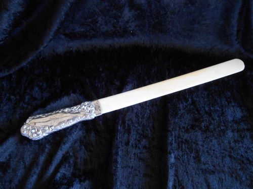 antique ivory and solid silverhandled page turner 1898 - CATEGORY: ANTIQUE SILVER - DATED 1890