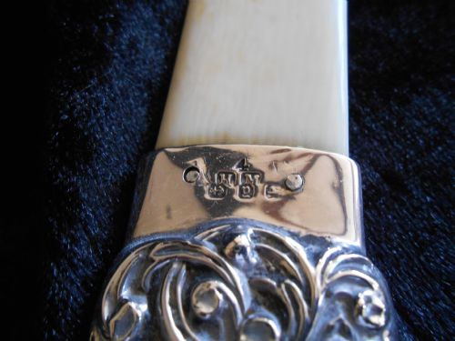 ANTIQUE IVORY AND SOLID SILVERHANDLED PAGE TURNER 1898 - ADDITIONAL PHOTO 3