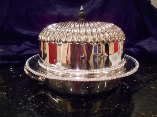 ANTIQUE SOLID SILVER HEATED MUFFIN DISH 1909 - ADDITIONAL PHOTO 1