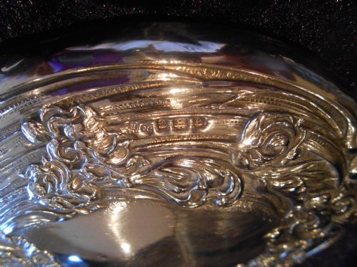 LOVELY ANTIQUE EDWARDIAN SILVER HAND MIRROR 1904 - ADDITIONAL PHOTO 5