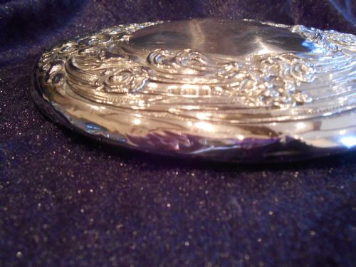 LOVELY ANTIQUE EDWARDIAN SILVER HAND MIRROR 1904 - ADDITIONAL PHOTO 6