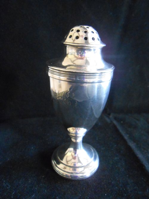 antique solid silver pounce or pepper pot r d hennell - CATEGORY: ANTIQUE SILVER - DATED 1800