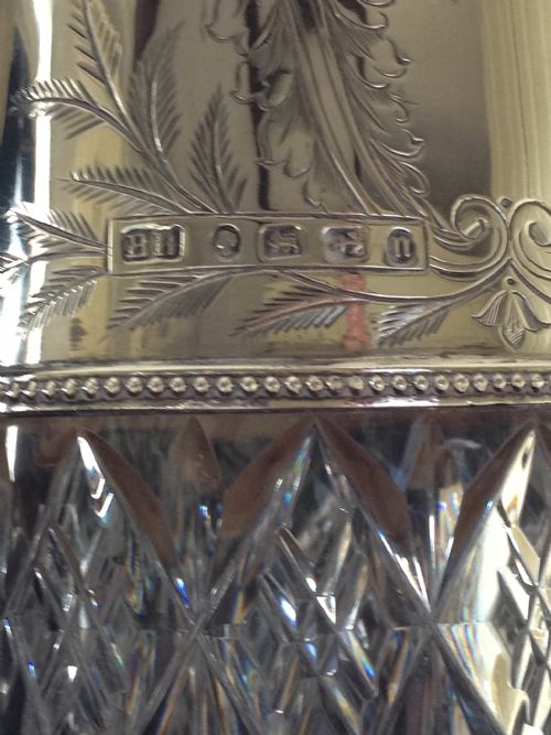 STUNNING PAIR OF VICTORIAN SILVER MOUNTED CLARET JUGS - ADDITIONAL PHOTO 2