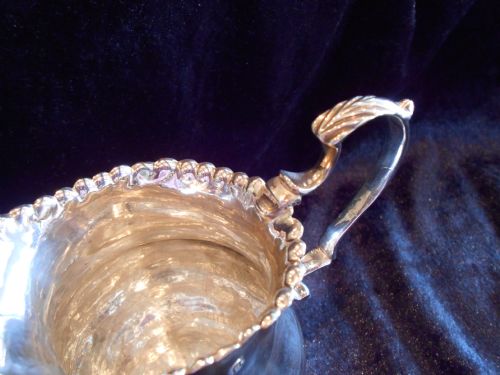 ELEGANT SOLID SILVER ANTIQUE GEORGE 111 CREAM JUG 1768 - ADDITIONAL PHOTO 4