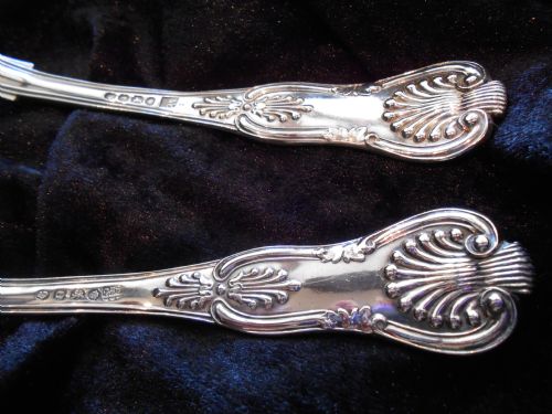 GORGEOUS PAIR OF ANTIQUE SOLID SILVER LADLES LIAS 1835 - ADDITIONAL PHOTO 3