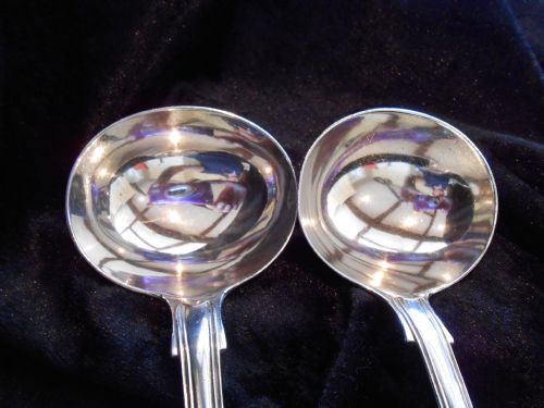 GORGEOUS PAIR OF ANTIQUE SOLID SILVER LADLES LIAS 1835 - ADDITIONAL PHOTO 7