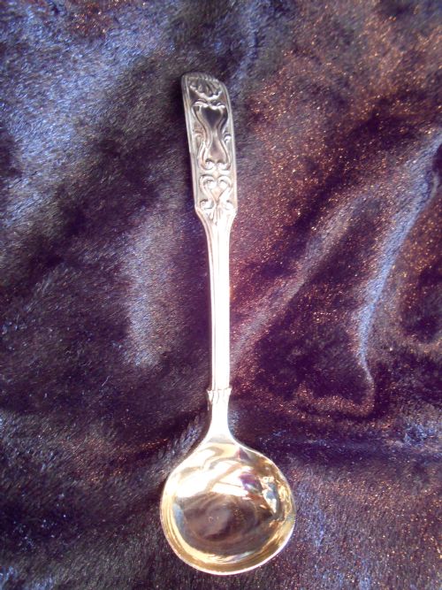 pretty george iii condiment ladle 1817 - CATEGORY: ANTIQUE SILVER - DATED 1800