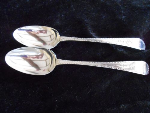 antique silver hester bateman serving spoons 1788 - CATEGORY: ANTIQUE SILVER - DATED 