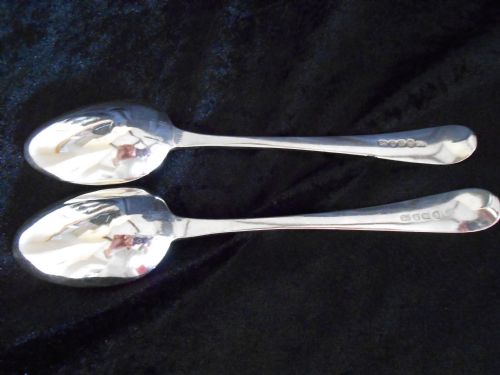 ANTIQUE SILVER HESTER BATEMAN SERVING SPOONS 1788 - ADDITIONAL PHOTO 1
