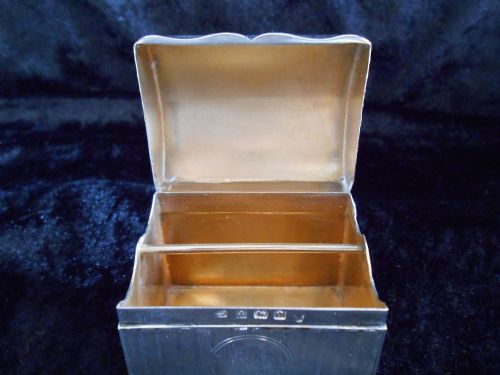 ANTIQUE SILVER PLAYING CARD CASE 1938 - ADDITIONAL PHOTO 4