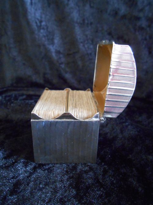 ANTIQUE SILVER PLAYING CARD CASE 1938 - ADDITIONAL PHOTO 5