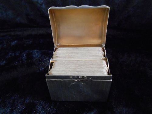 ANTIQUE SILVER PLAYING CARD CASE 1938 - ADDITIONAL PHOTO 6