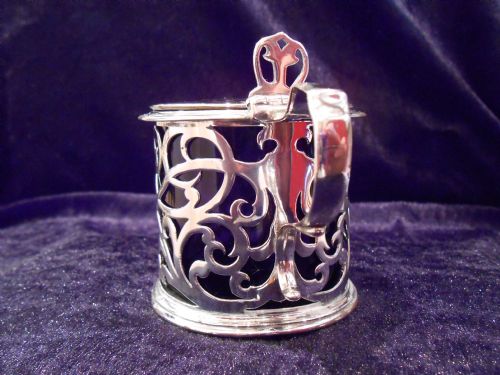 ANTIQUE SILVER PIERCED DRUM MUSTARD 1863 - ADDITIONAL PHOTO 1