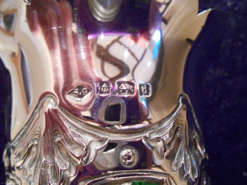 ANTIQUE SOLID SILVER EDWARDIAN TRUMPET VASE 1903 - ADDITIONAL PHOTO 6