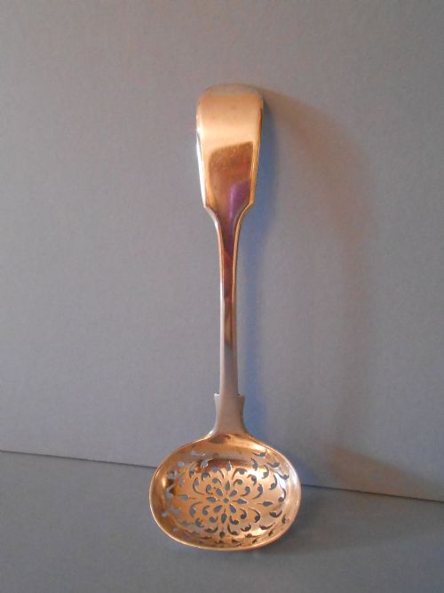 antique silver sugar sifter spoon 1854 - CATEGORY: ANTIQUE SILVER - DATED 1850